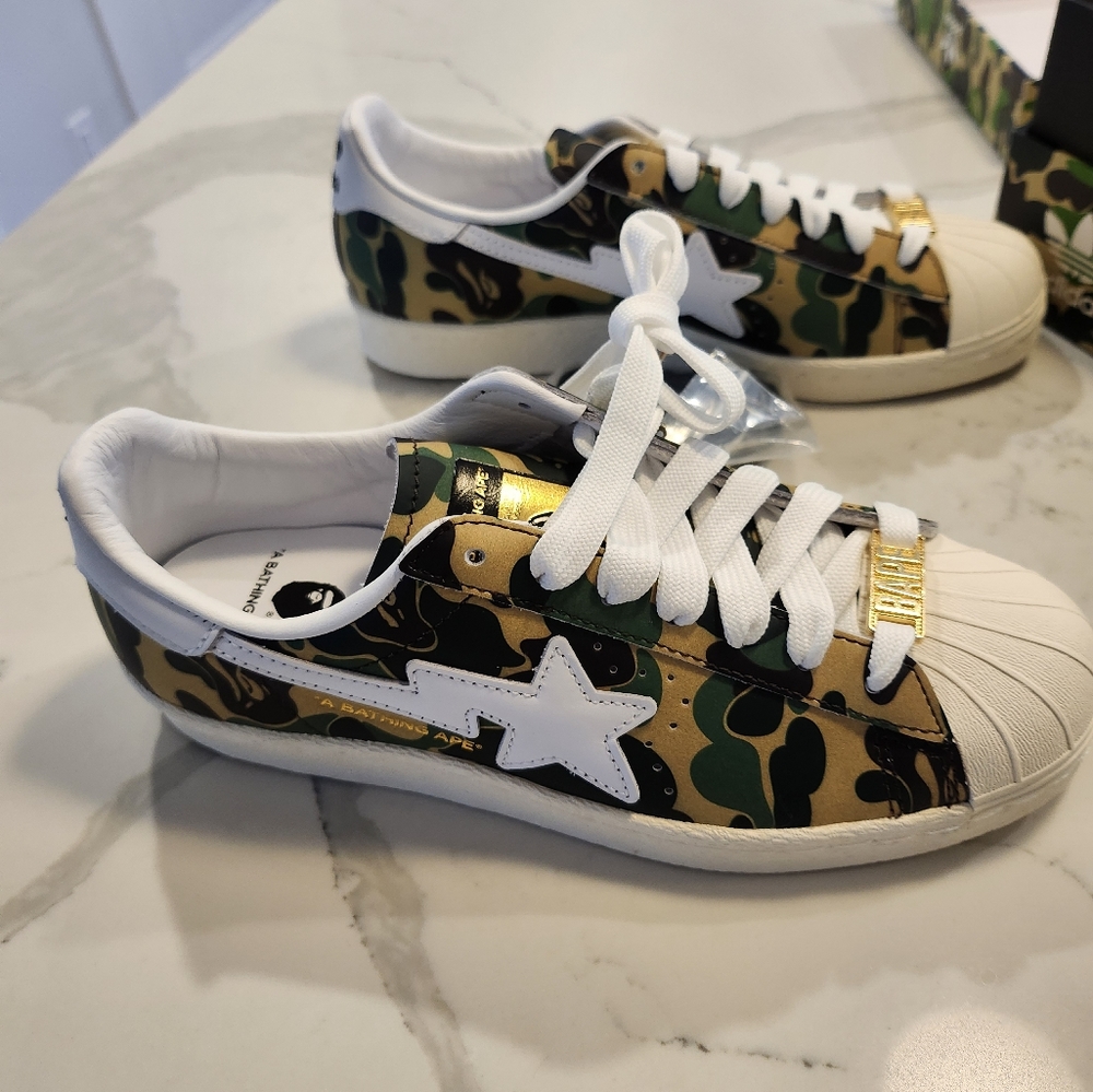 ADIDAS X BAPE ABC CAMO SNEAKERS NWT